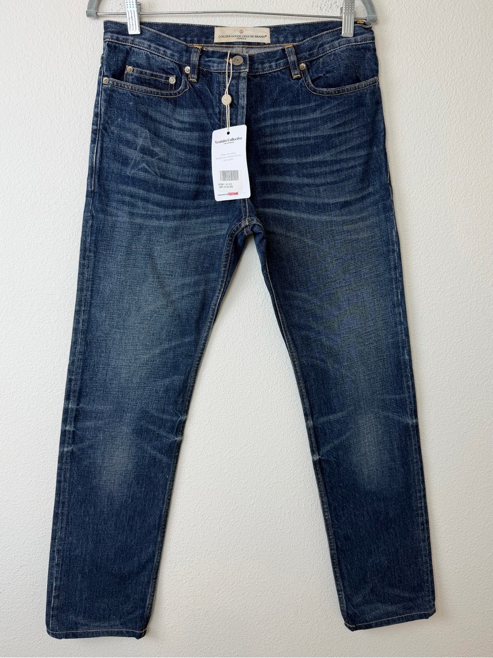 Golden Goose GGDB Denim Straight Jeans in Dark Indigo Size 28